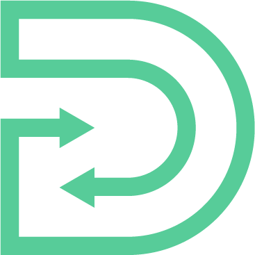 Letter D Arrows logo